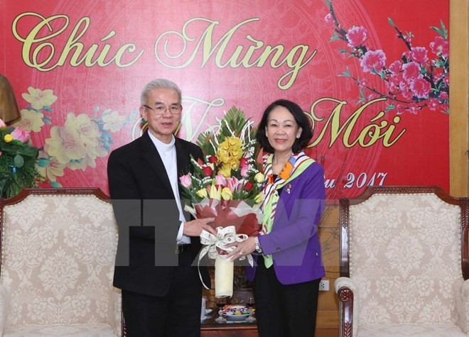 Party official hosts Tet reception for religious dignitaries - ảnh 1